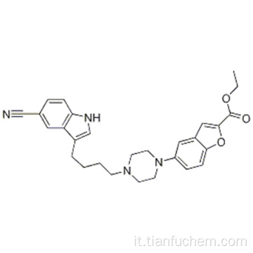 Acido 2-Benzofurancarbossilico, 5- [4- [4- (5-ciano-1H-indol-3-il) butil] -1-piperazinil] -, estere etilico CAS 163521-11-7